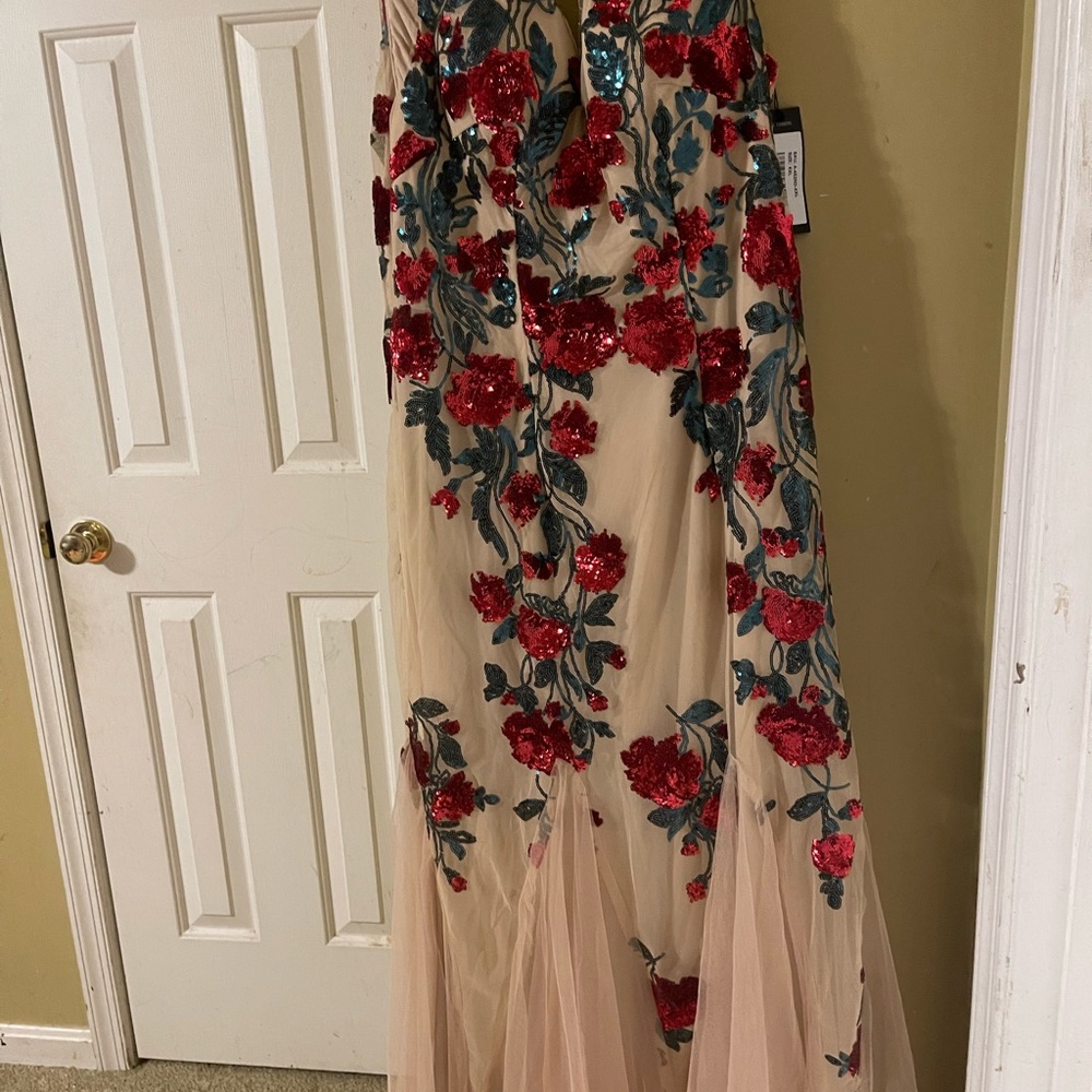 Angel fashion V neck flowers sequins